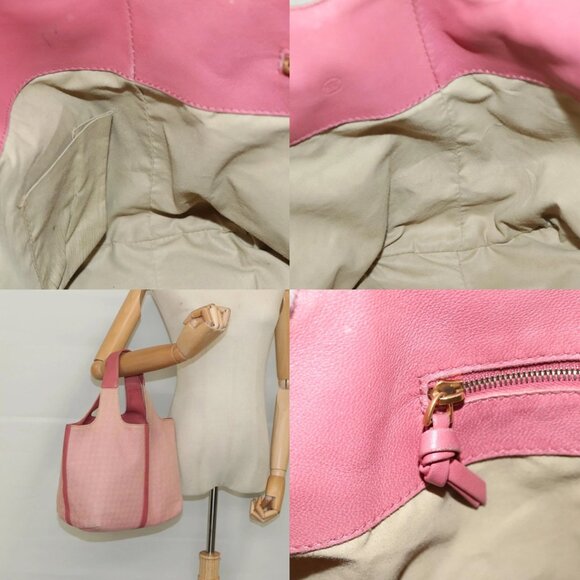 BOTTEGA VENETA Hand Bag Canvas Pink Auth 94232 - Picture 14 of 14